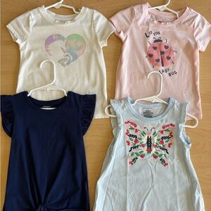 Carter's (&others)Kids' Short Sleeve T-Shirt Set - White, Pink, Navy, Light Blue